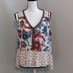 Patrons of Peace Sheer Boho Top Size L